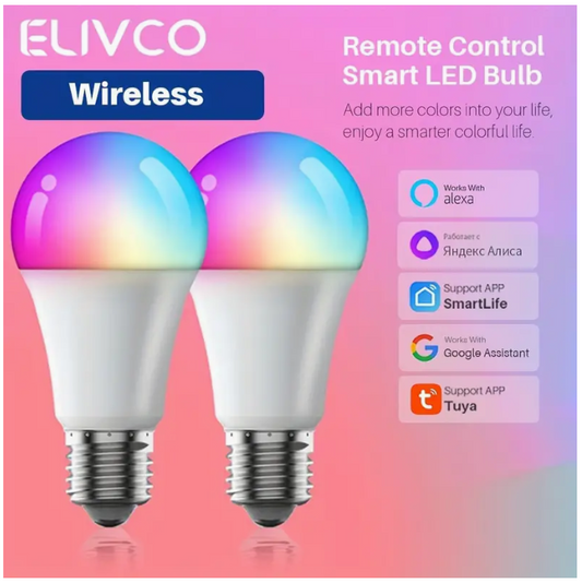 Tuya Wireless Smart LED Light Bulb E27 RGB+CW