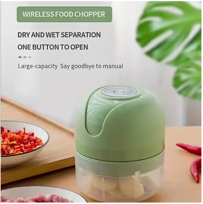 Home Wireless Mini Electric Onion and Garlic Shredder